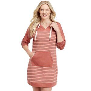 Maurices Stripe Hooded Sweatshirt Dress